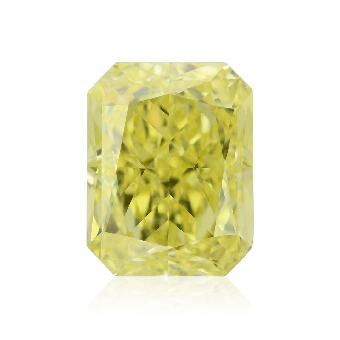 0.75 Carat Fancy Intense Yellow Radiant Diamond VVS2 GIA