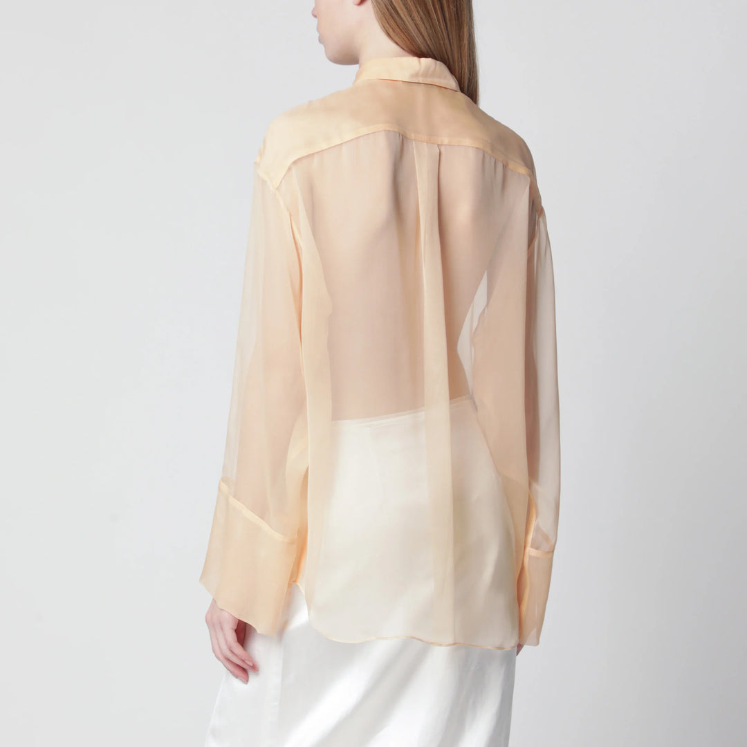 Alberta Ferretti - Semi-sheer beige shirt