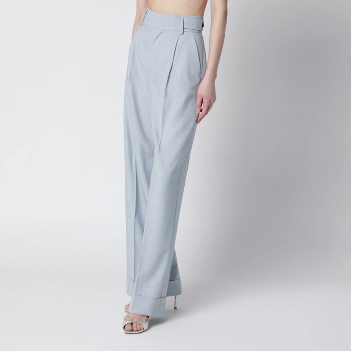Alberta Ferretti - Light blue trousers in viscose blend