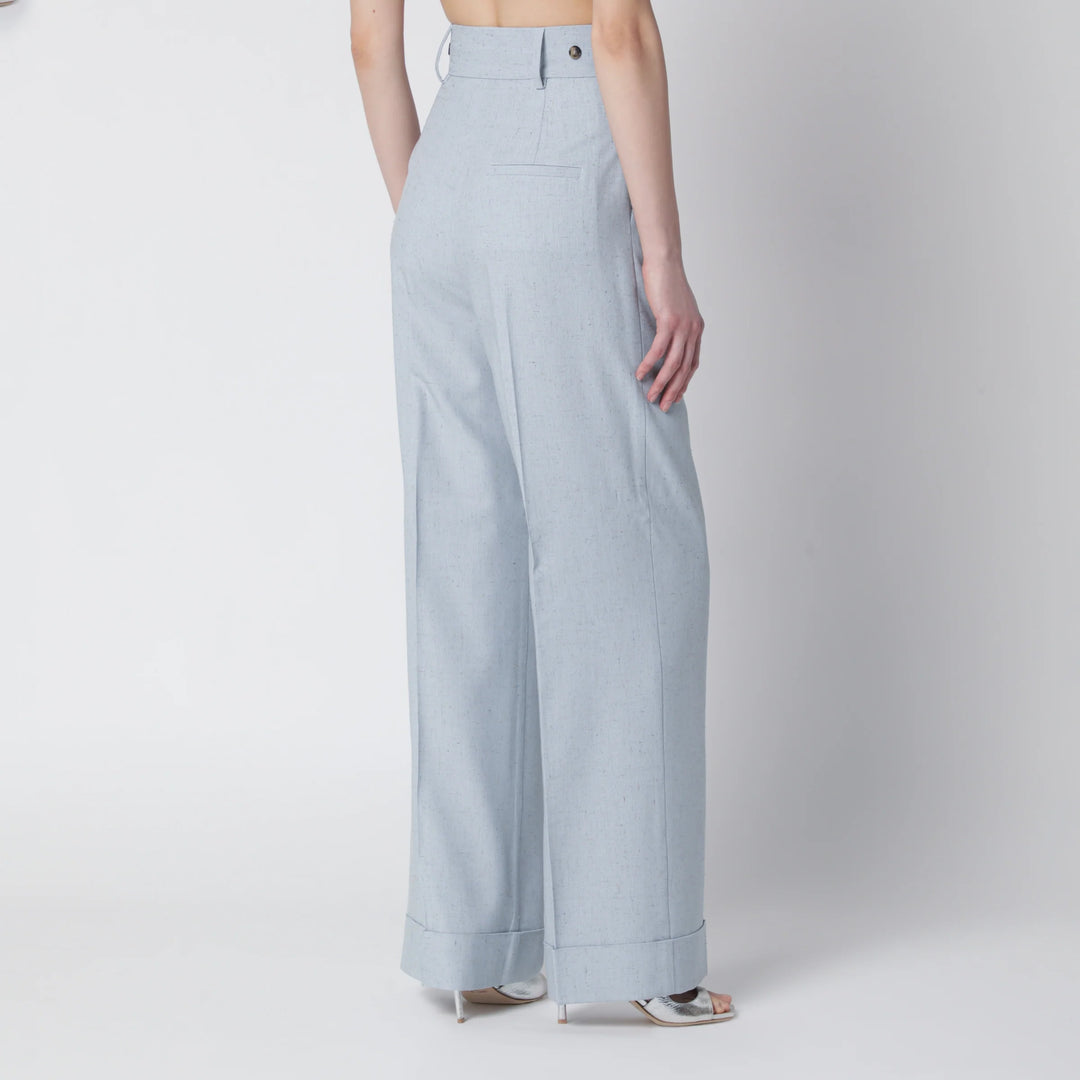 Alberta Ferretti - Light blue trousers in viscose blend