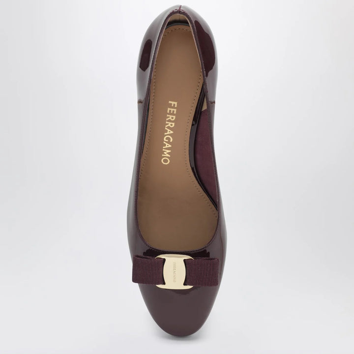 Ferragamo - Plum Vara Bow Pumps