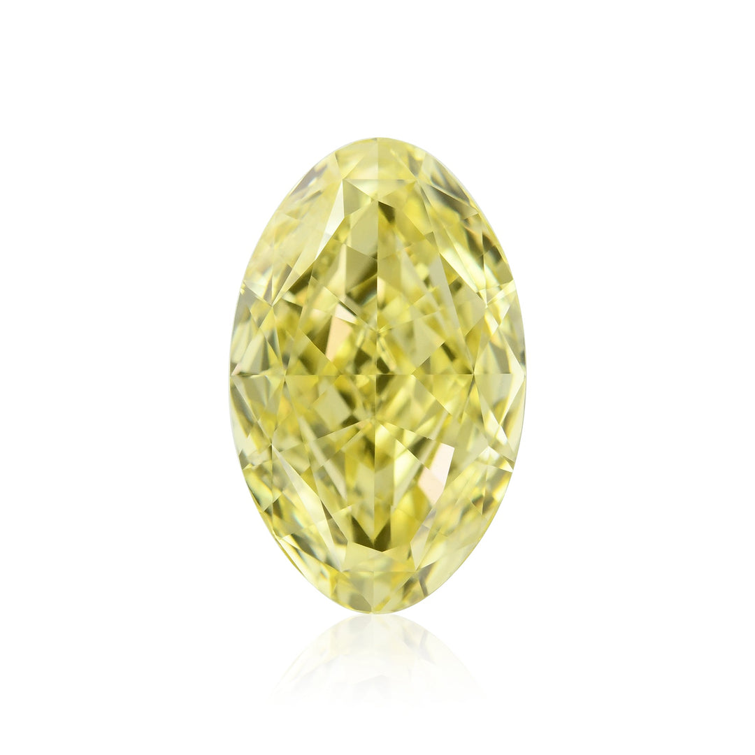 1.03 Carat Fancy Intense Yellow Oval Diamond VS1 GIA