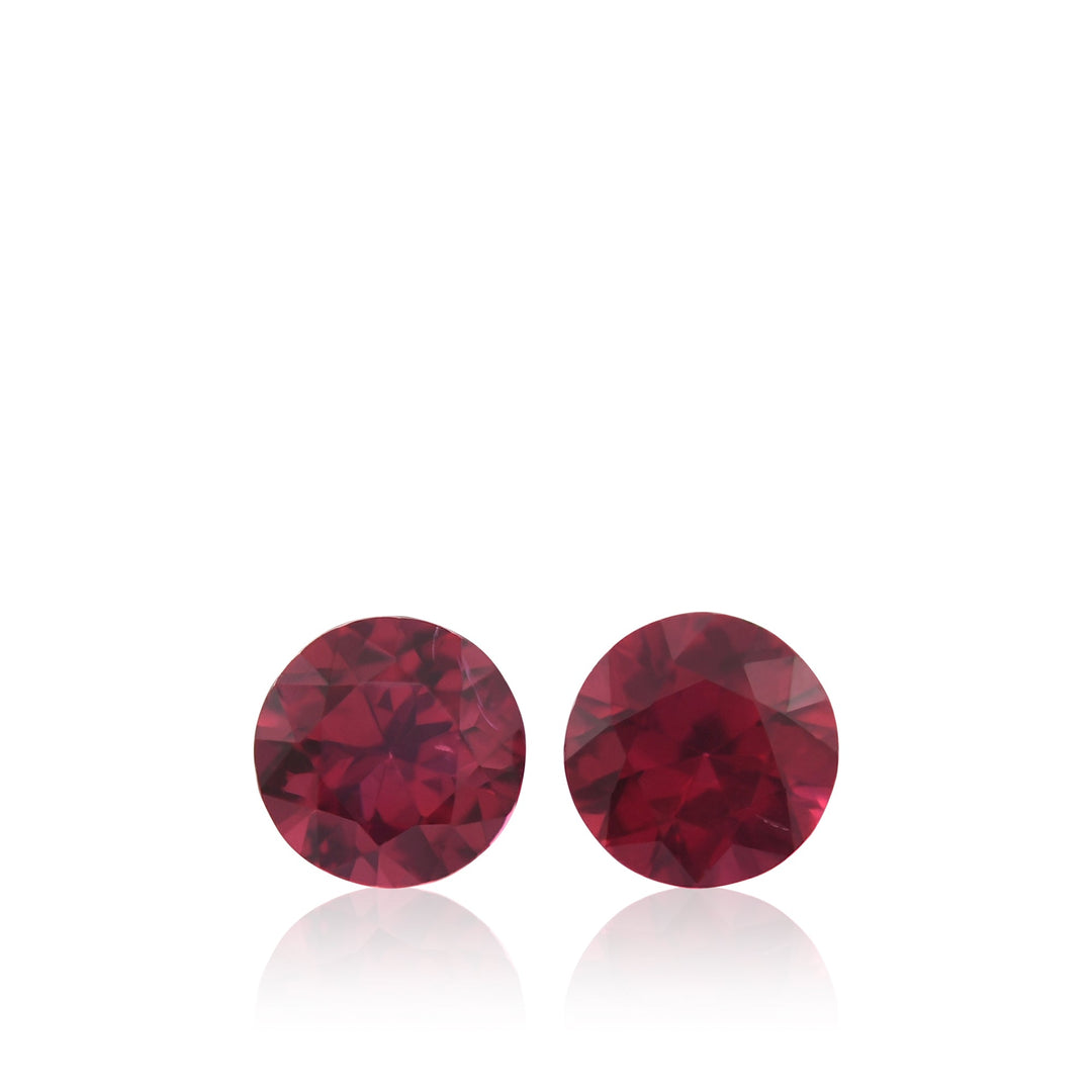 1.16 Carat Red MOZAMBIQUE Round Rubies Pair