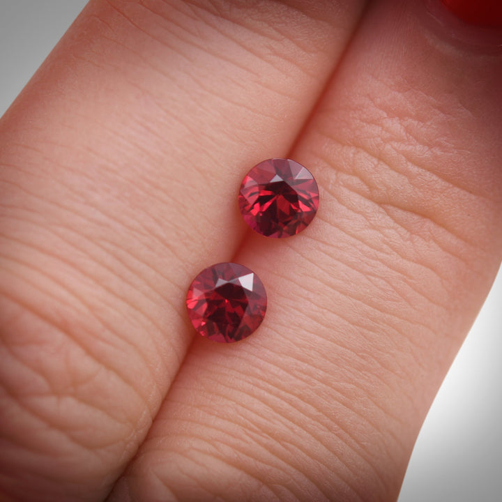 1.21 Carat Red MOZAMBIQUE Round Rubies