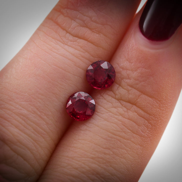 1.54 Carat Red MOZAMBIQUE Round Ruby