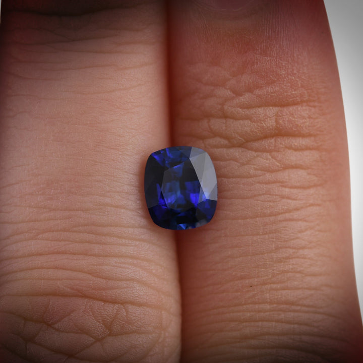 1.55 Carat Blue SRI LANKAN Cushion Sapphire