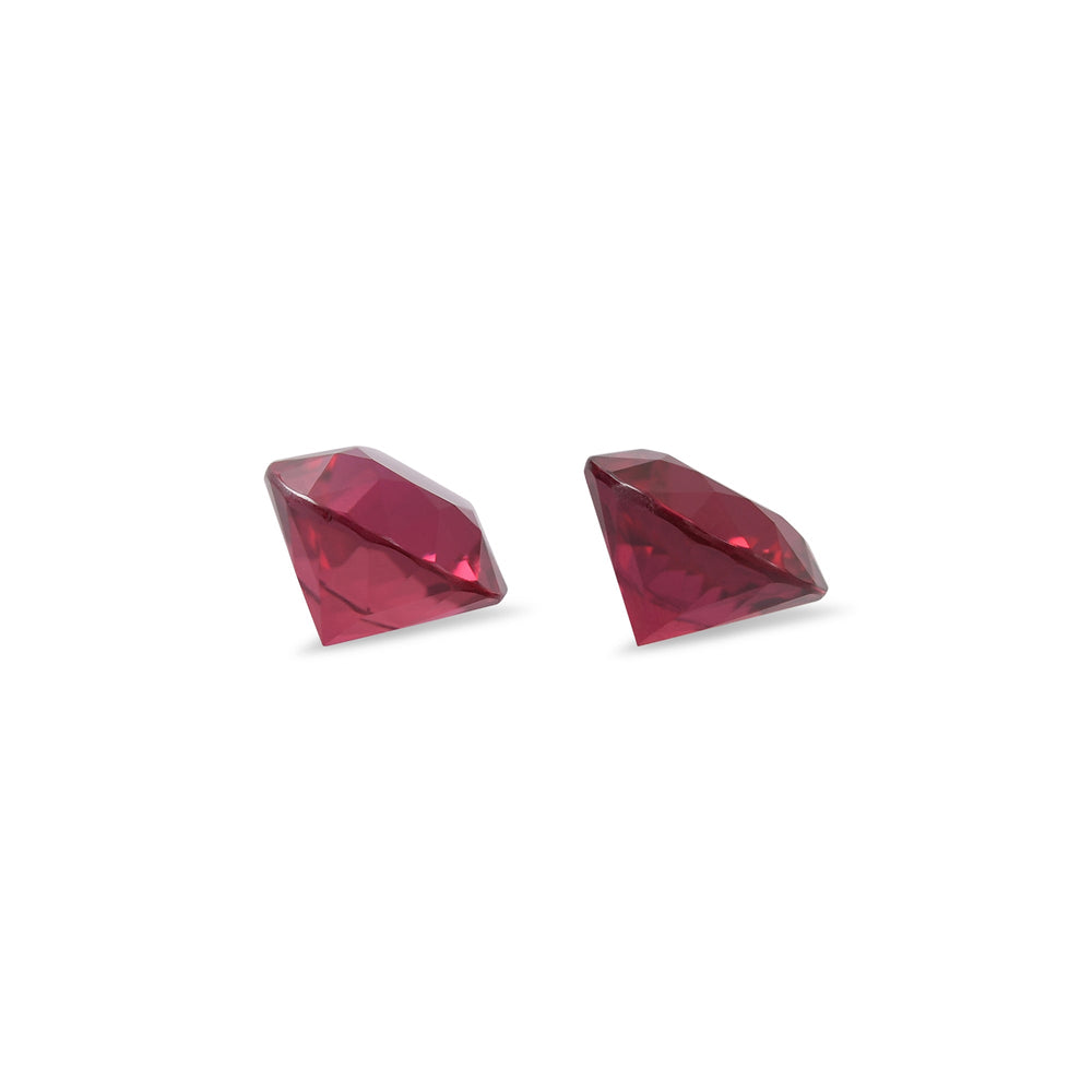 1.58 Carat Red MOZAMBIQUE Round Rubies Pair