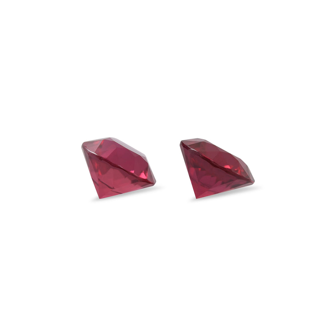 1.58 Carat Red MOZAMBIQUE Round Rubies Pair
