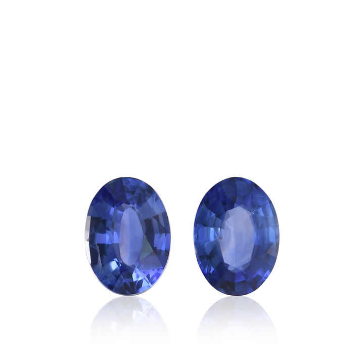 1.76 Carat Blue SRI LANKAN Oval Sapphires Pair