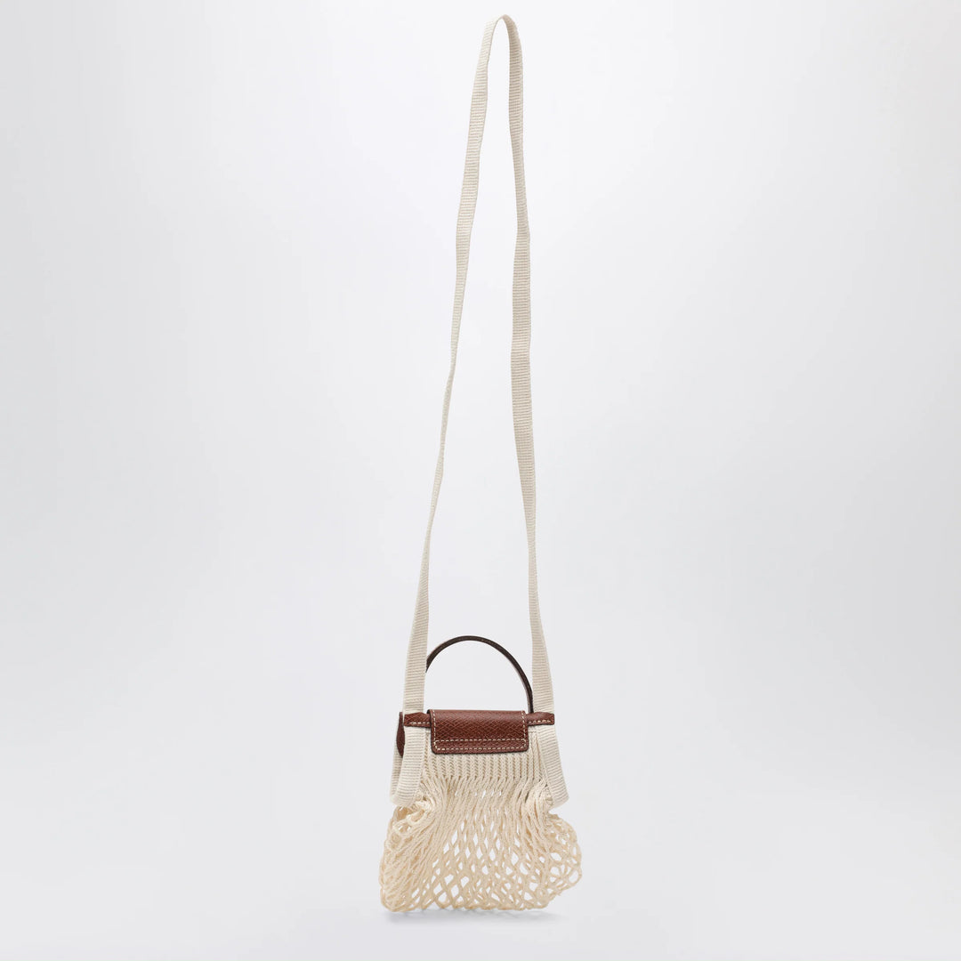 Longchamp - Ecru Le Pliage Filet XS bag