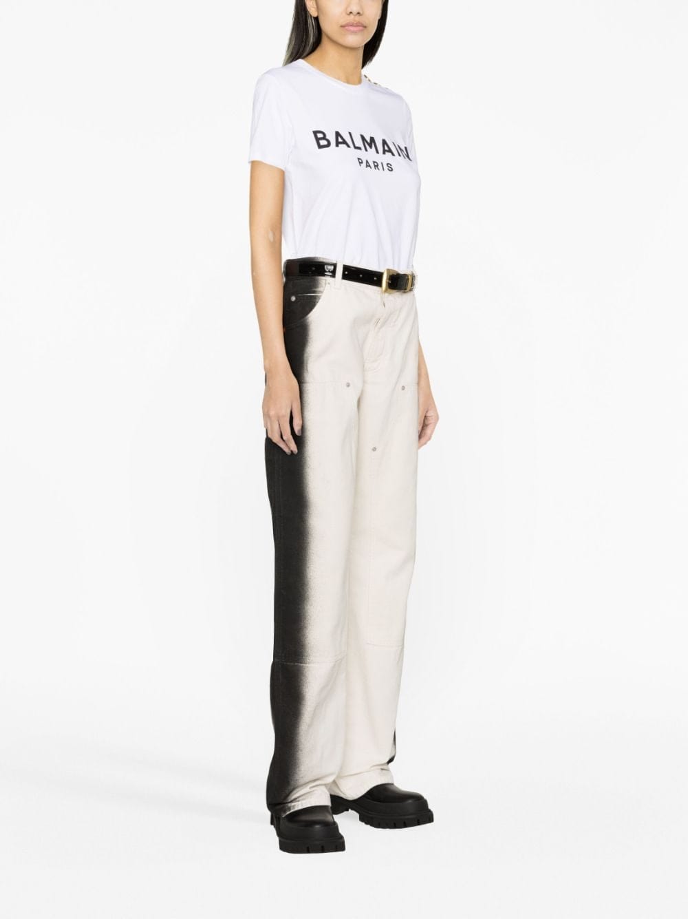 Balmain T-shirts and Polos White