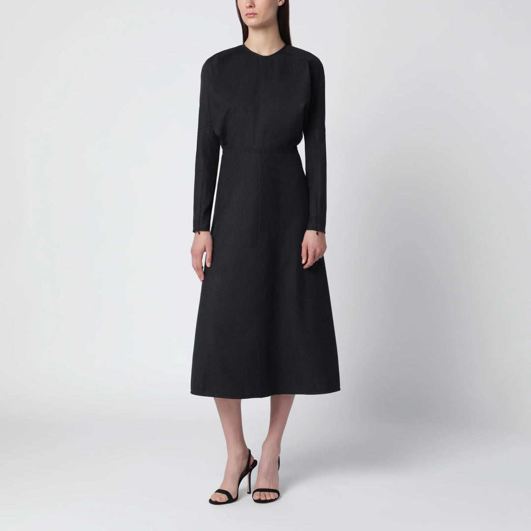 Victoria Beckham - Doman virgin wool dress in dark grey mélange Brand Apparel &amp; Accessories 6 UK