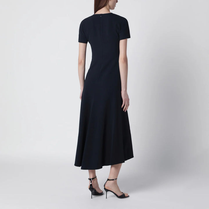 Victoria Beckham - Blaire dress with gathered waist in navy blue