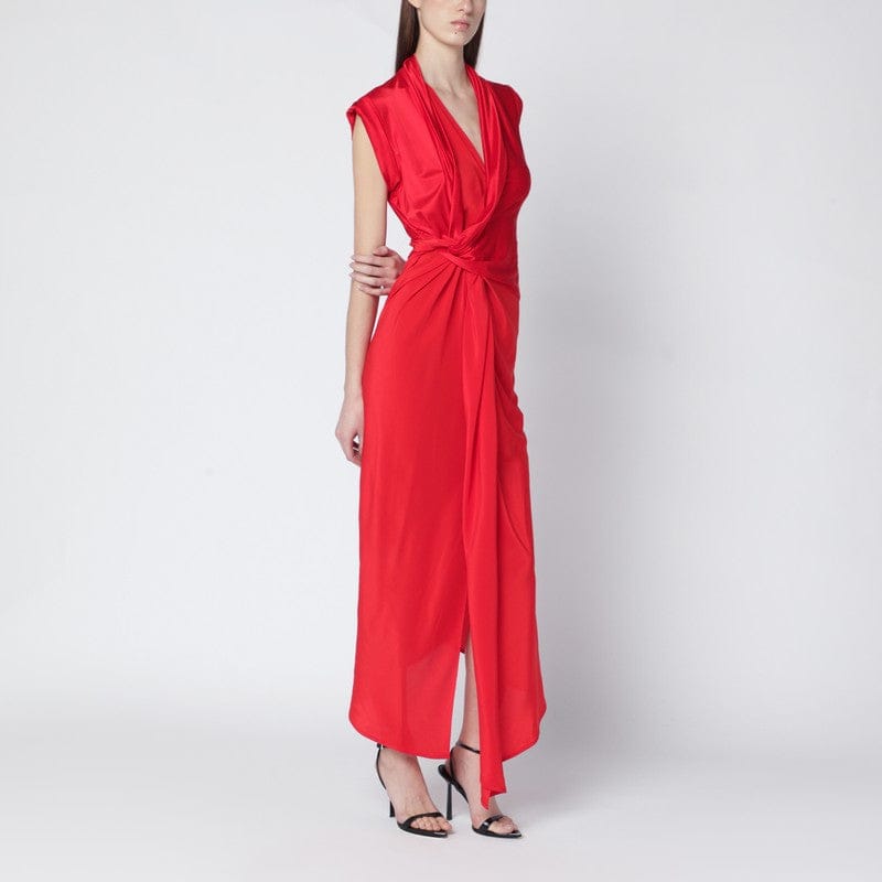 Dresses Victoria Beckham - Red woven dress in shiny jersey - 6 UK Brand