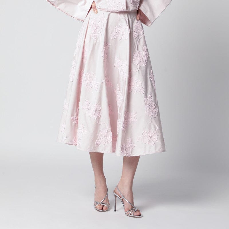 Skirts ROTATE Birger Christensen - Orchid pink skirt with floral embroidery - 38 DK Brand