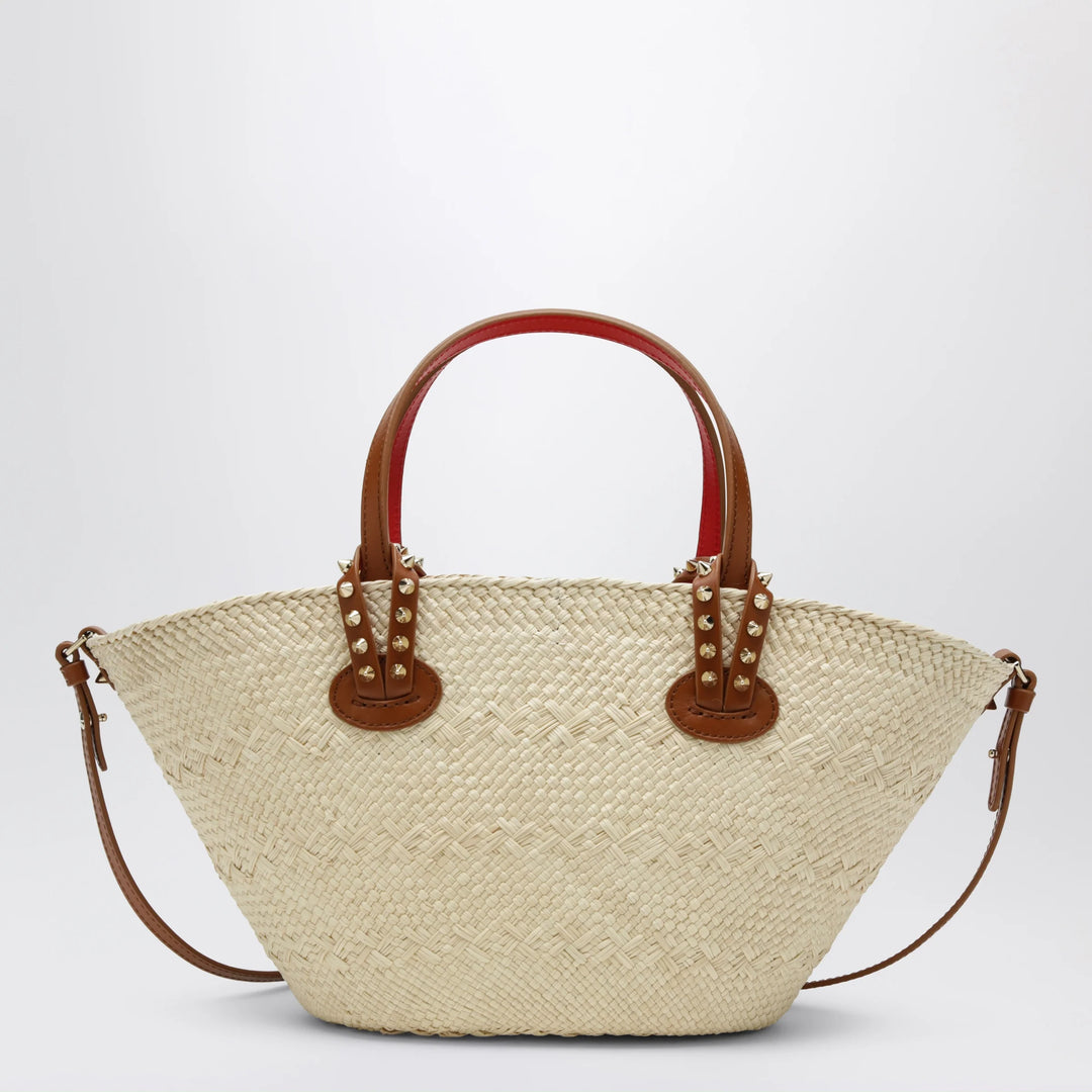 Christian Louboutin - Raffia and calf leather Tote bag Cabata small