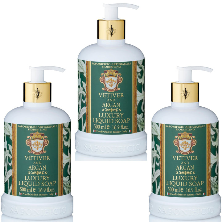 Vetiver & Argan Hand Wash Bundle Set 3Pcs