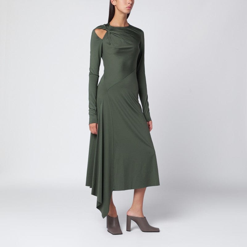 Dresses Victoria Beckham - Midi dress in oregano green with interlace - 12 UK Brand