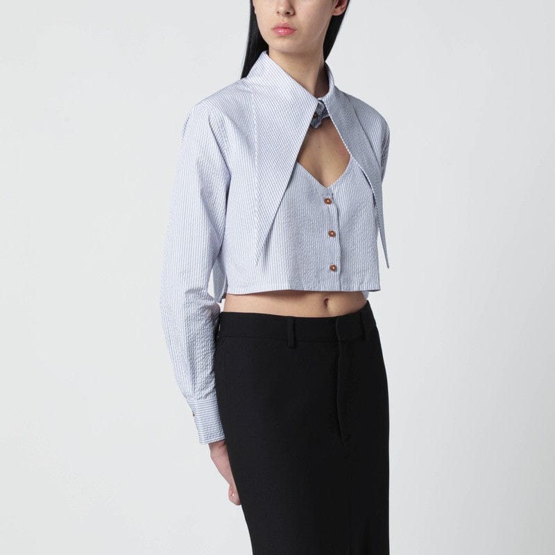Shirts & Tops Vivienne Westwood - Cropped shirt with oversized collar - 42 IT Brand