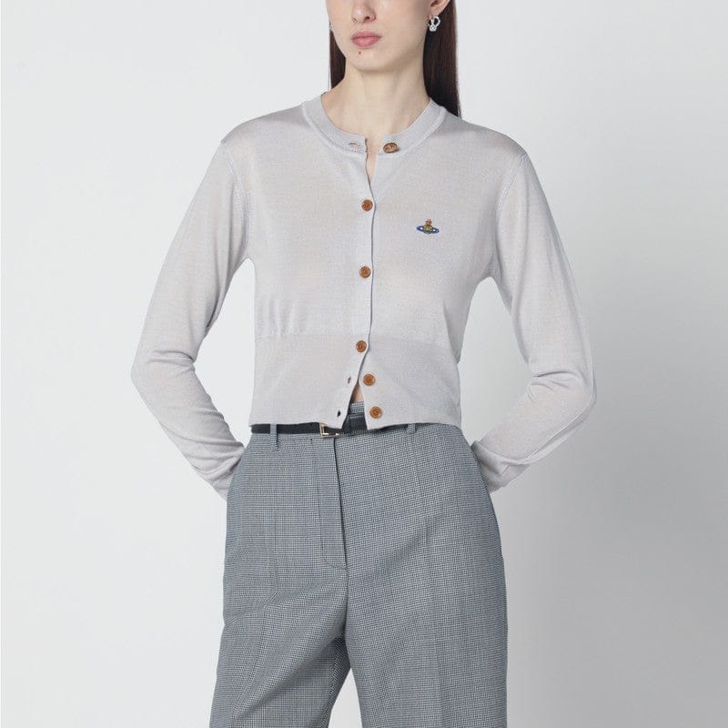 Shirts & Tops Vivienne Westwood - Light grey cropped wool and silk cardigan - XS Brand
