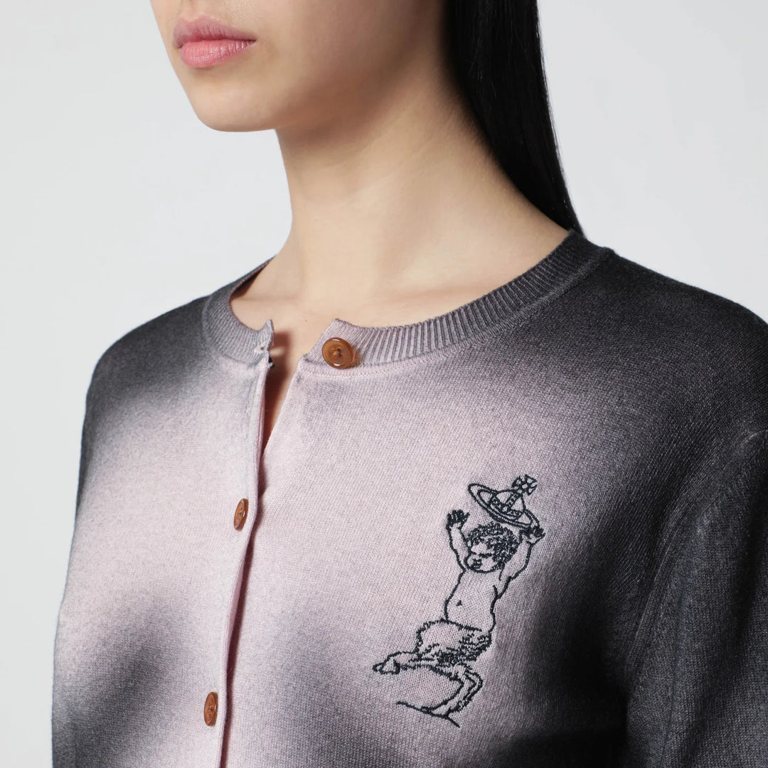 Vivienne Westwood - Pink/black dégradé-effect cardigan