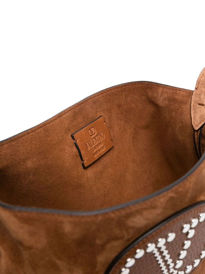 Valentino Garavani Nellcôte Suede Shoulder Bag With Fringes