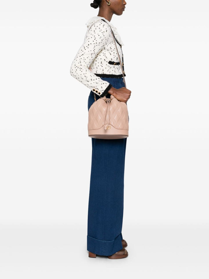 Valentino Garavani Quiltie 67 Leather Bucket Bag