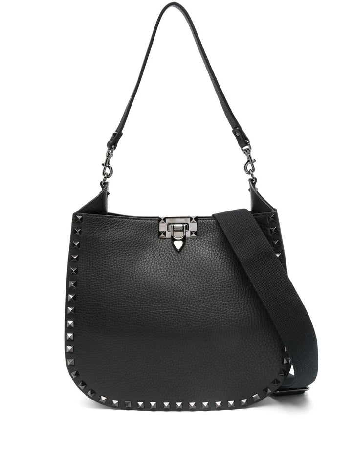 Valentino Garavani Rockstud Leather Hobo Bag