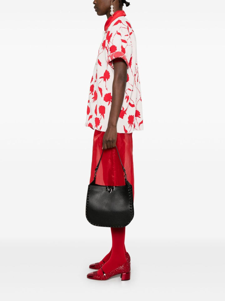 Valentino Garavani Rockstud Leather Hobo Bag