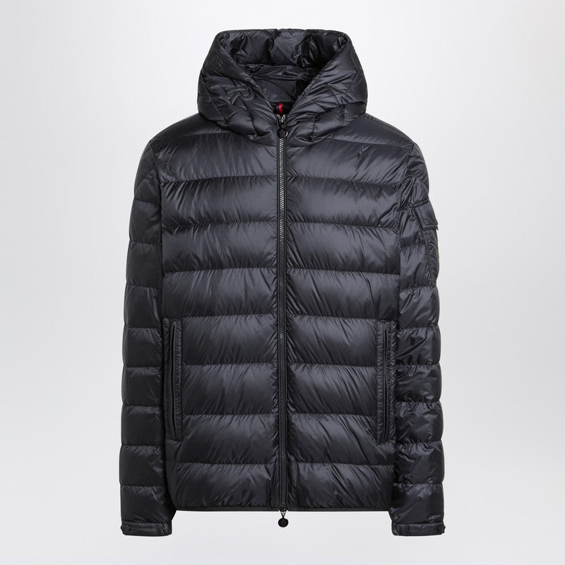Moncler Short blue zip-up puffer