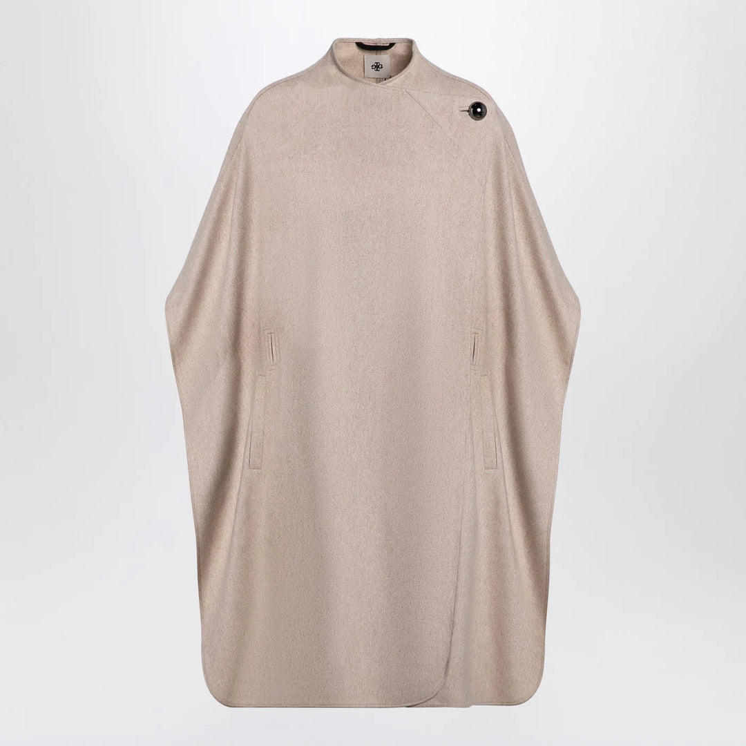 the garment - Beige wool-blend cape