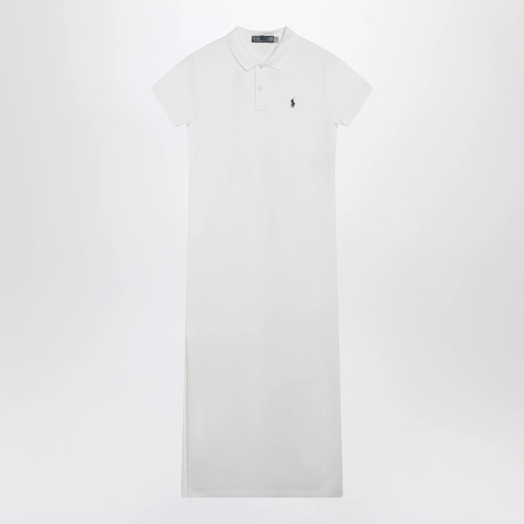 Polo Ralph Lauren - Long dress in white cotton with logo