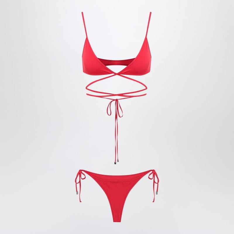 Swimwear The Attico - Two-piece triangle bikini in red - XS Brand