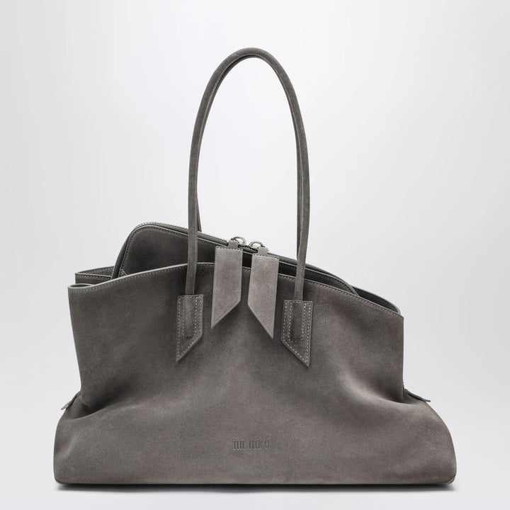 The Attico - La Passeggiata Medium bag in grey suede