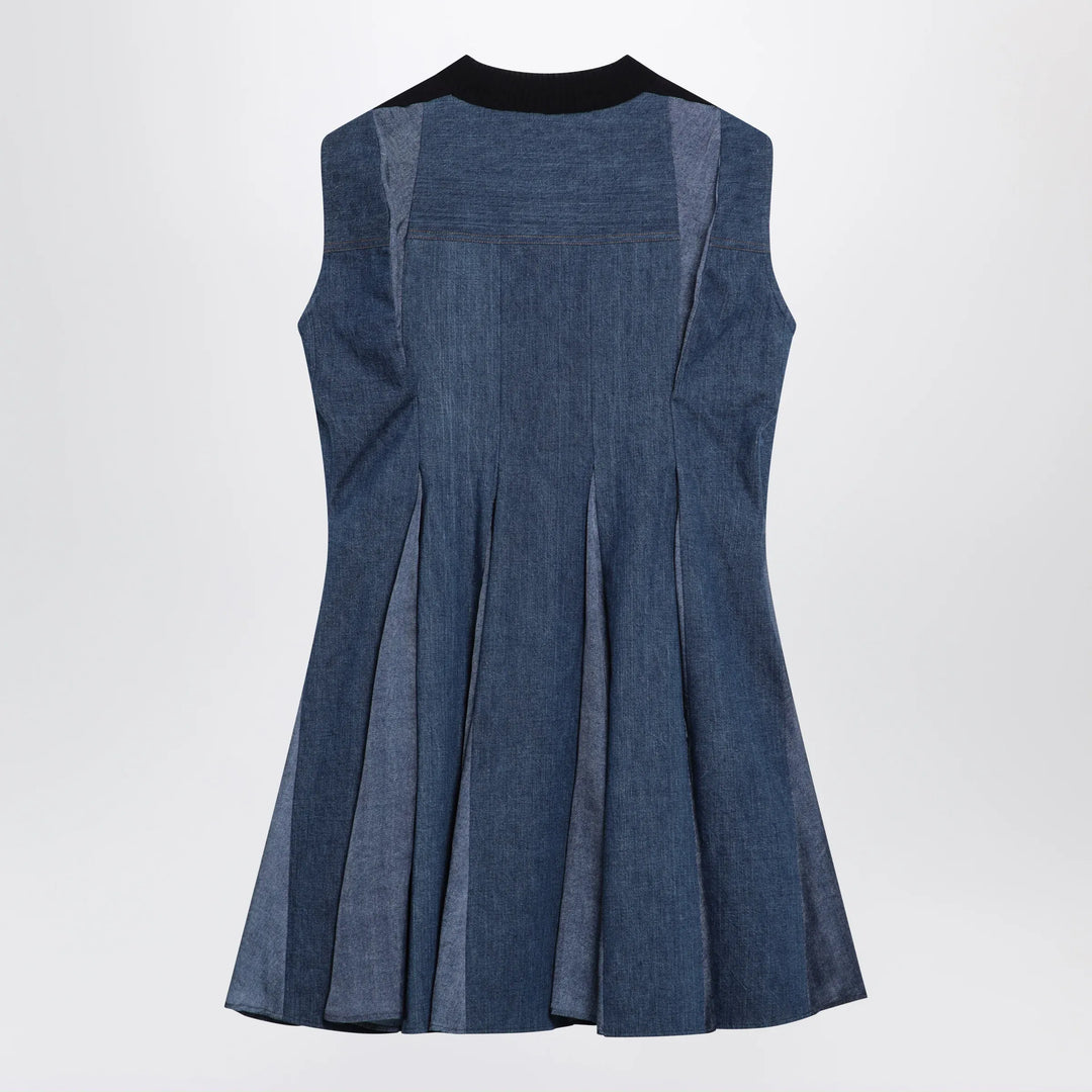 Sacai - Denim dress and knit top