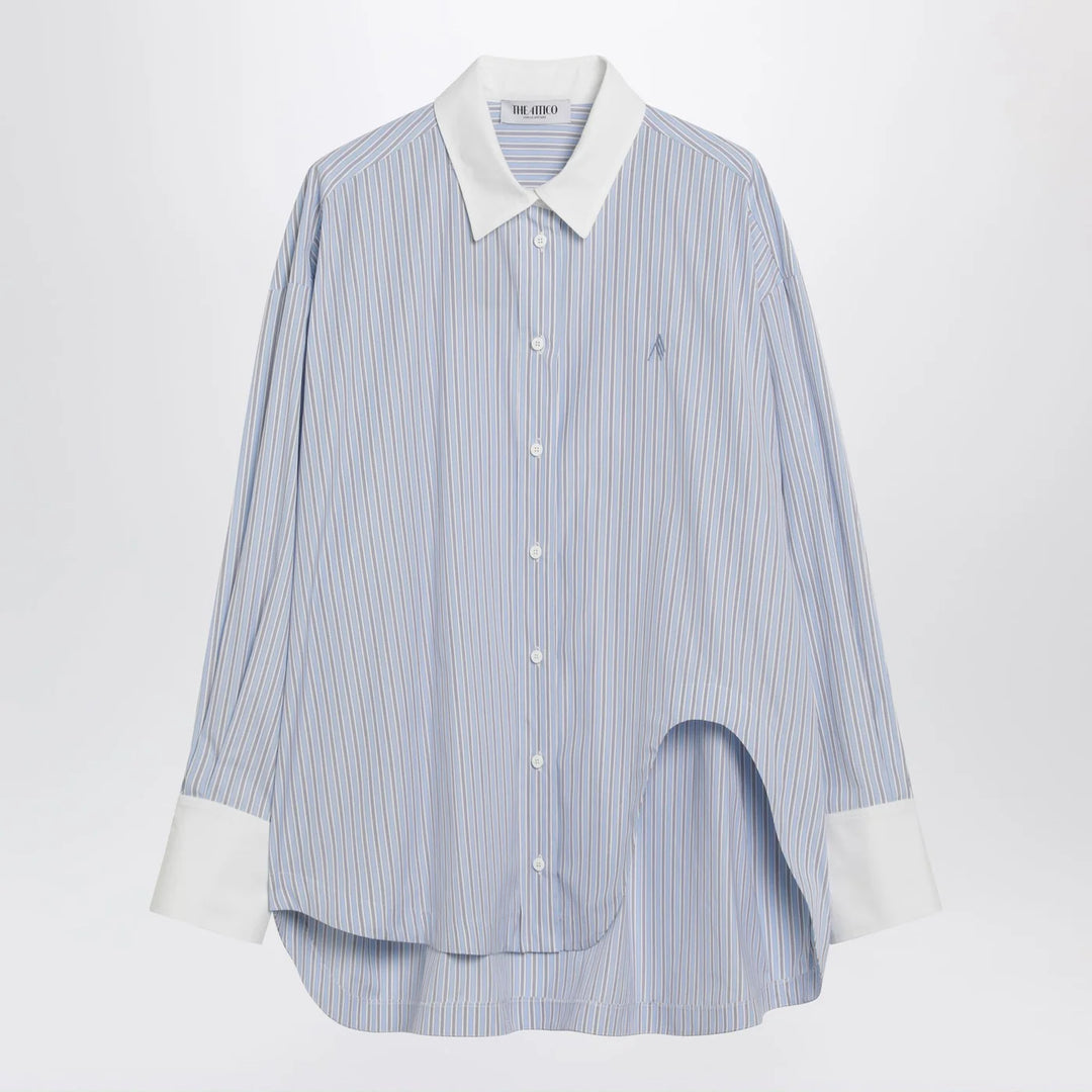 The Attico - Light blue/white striped shirt Diana