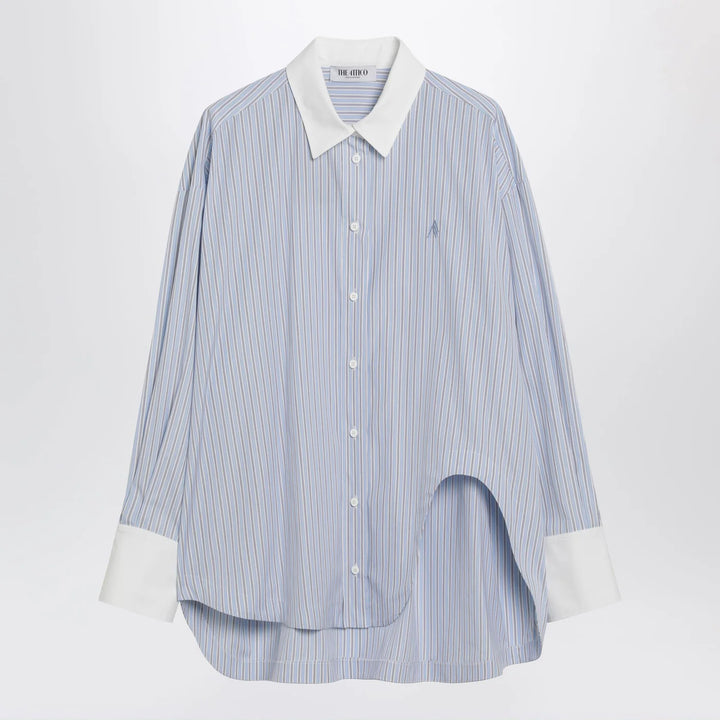 The Attico - Light blue/white striped shirt Diana