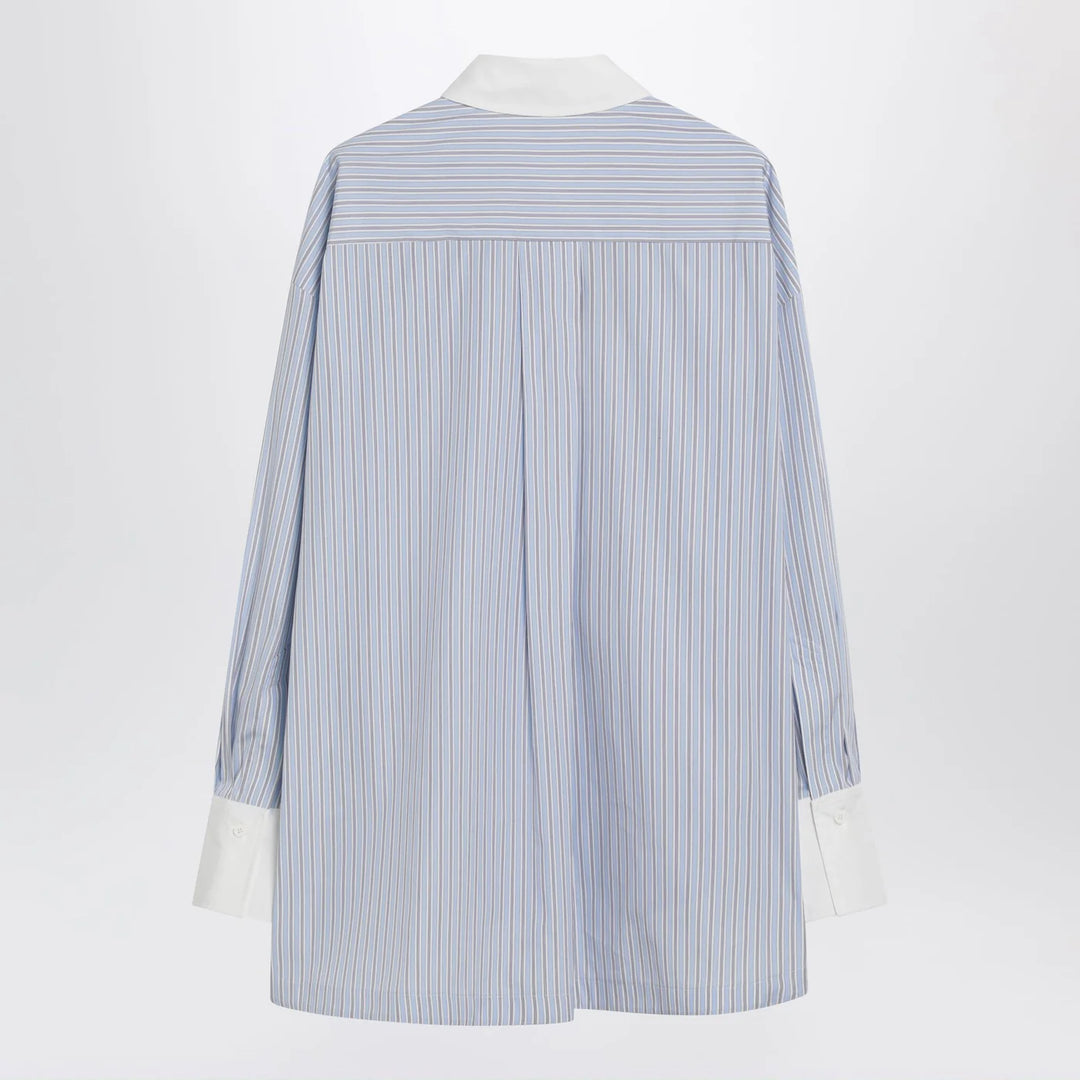 The Attico - Light blue/white striped shirt Diana