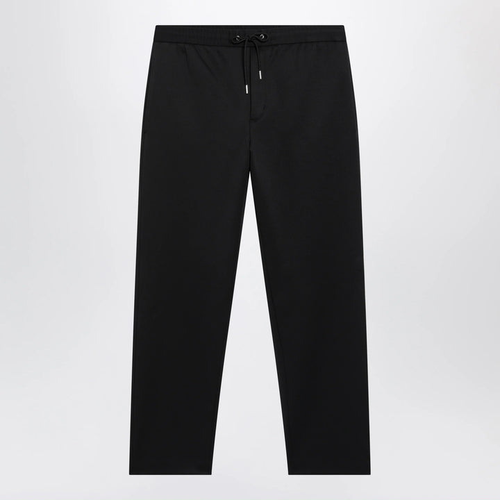 Moncler - Black jogger trousers with logo patch