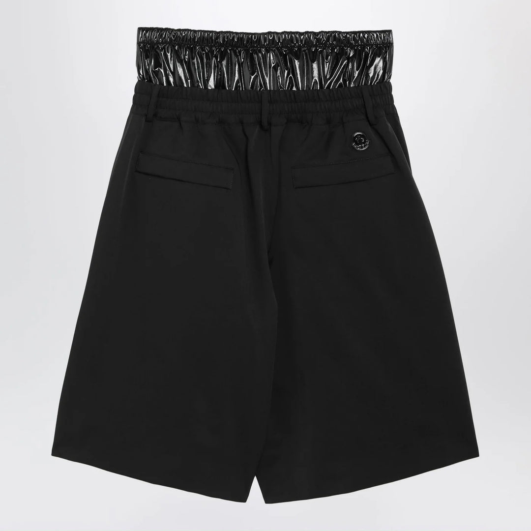 Moncler X A$AP Rocky - Black nylon blend Bermuda shorts