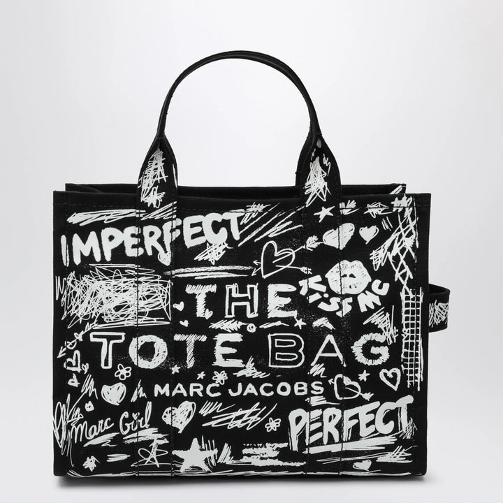 Marc Jacobs - The Tote Bag medium black with punk lettering