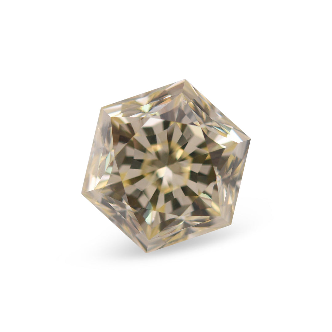 3.80 Carat Fancy Yellow Hexagonal  Diamond I1 GIA