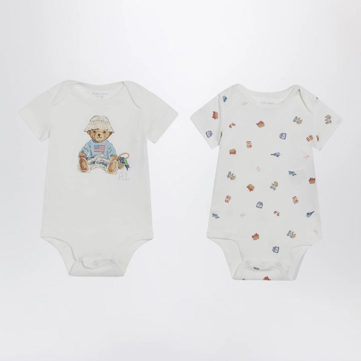 Polo Ralph Lauren - Set of two Polo Bear cotton bodysuits