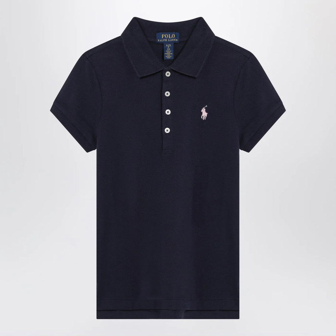 Polo Ralph Lauren - Navy blue cotton polo shirt with embroidered logo