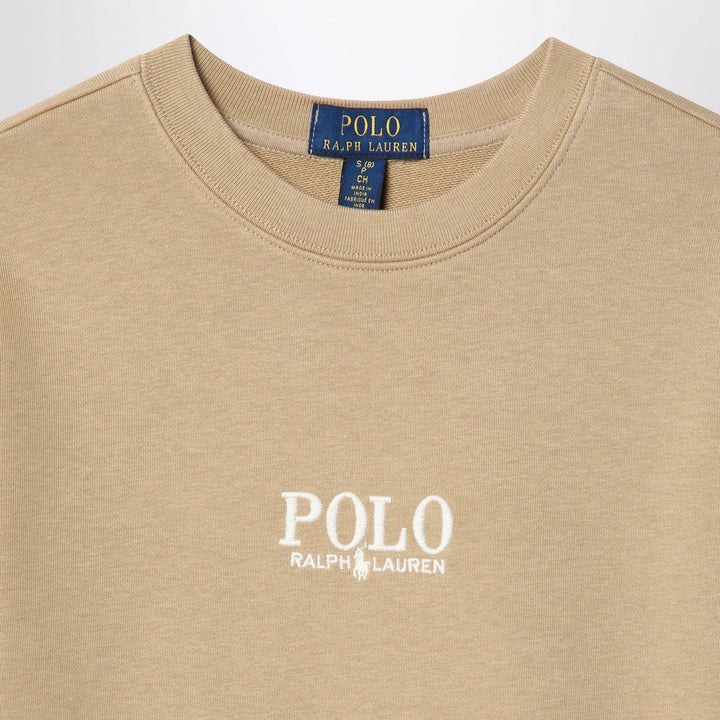 Polo Ralph Lauren - Beige cotton sweatshirt with logo