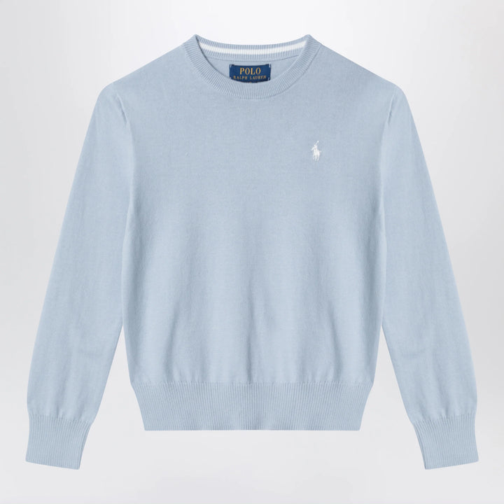 Polo Ralph Lauren - Light blue cotton crew-neck sweater