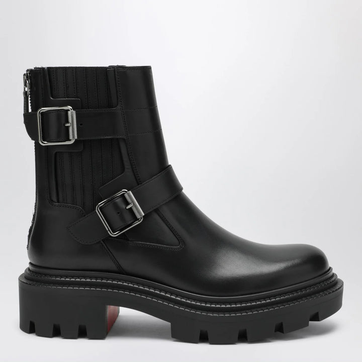Christian Louboutin - Black leather biker boots