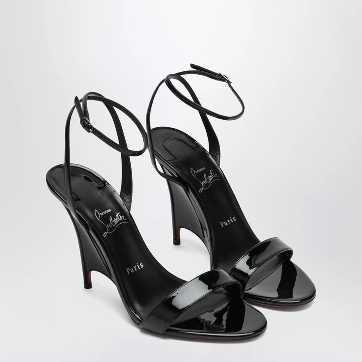 Christian Louboutin - Miss Z black patent leather wedge sandals