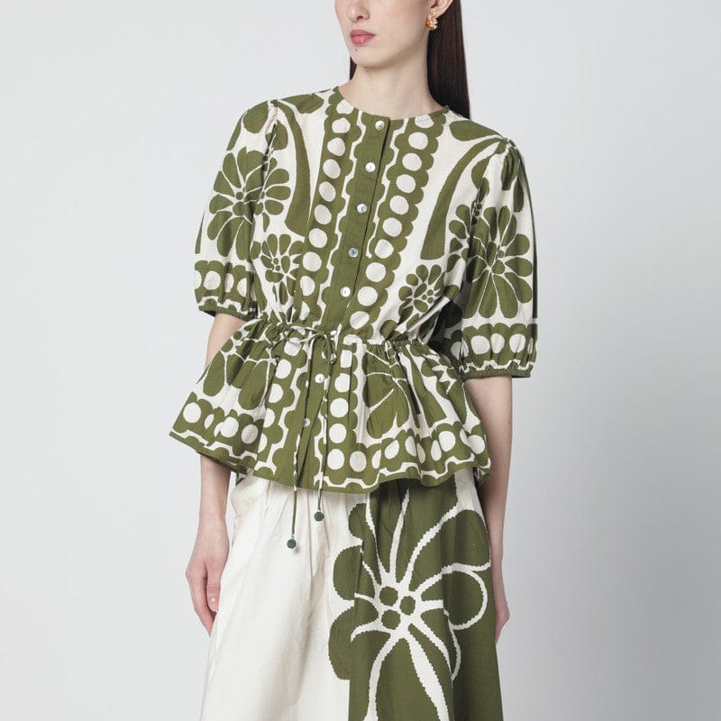 Shirts & Tops FARM Rio - Palermo blouse with green print - XS Brand