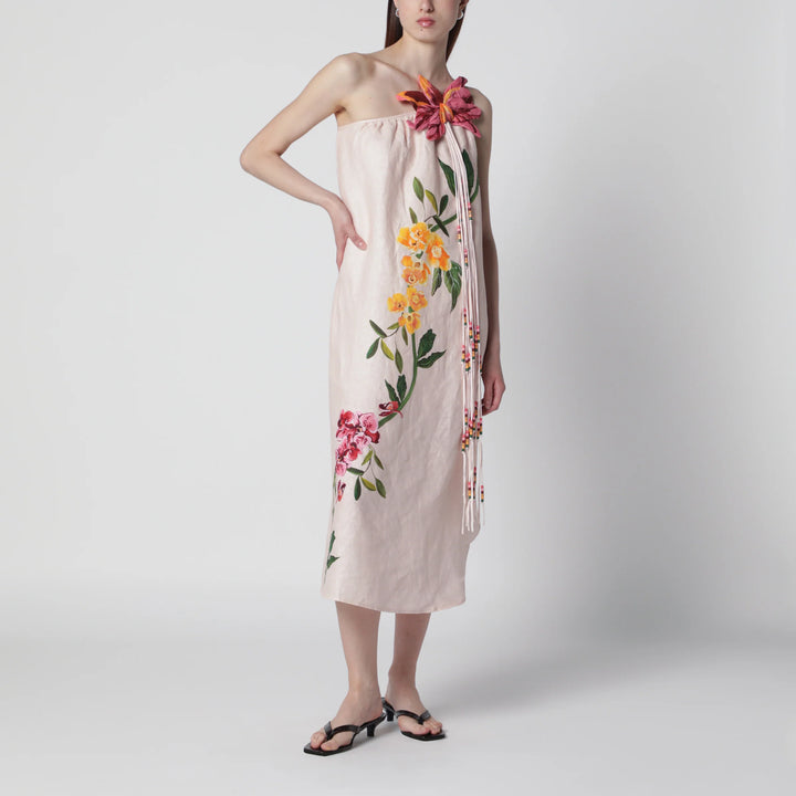FARM Rio - Garden Terrace floral-print linen maxi dress